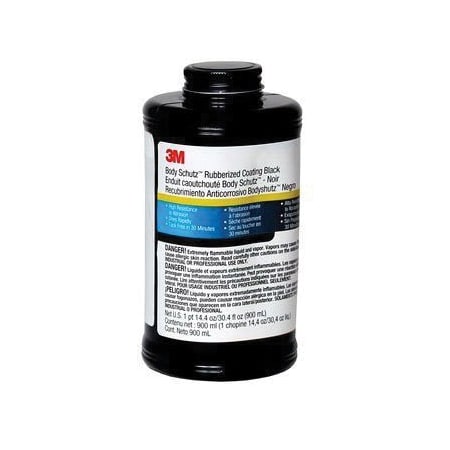 3M 3M Body Schutz Rubberized Coating Black, 08864, Quart Quart 7100070546